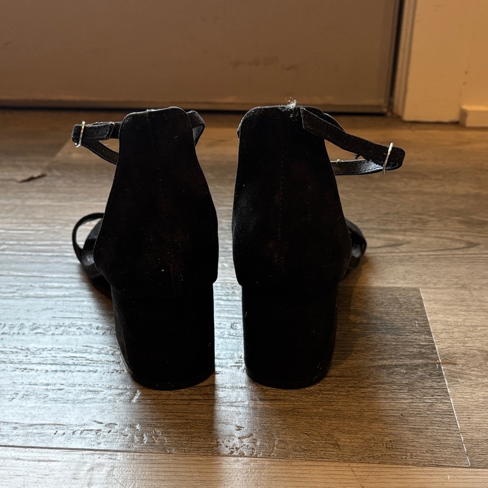 Madden Girl Black Block Heel Sandals - Picture 4 of 5